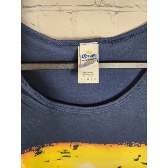 Vintage 90s Corona Beach Party Beer Alcohol Promo Tank Top Beach Muscle Shirt L - Picture 2 of 3